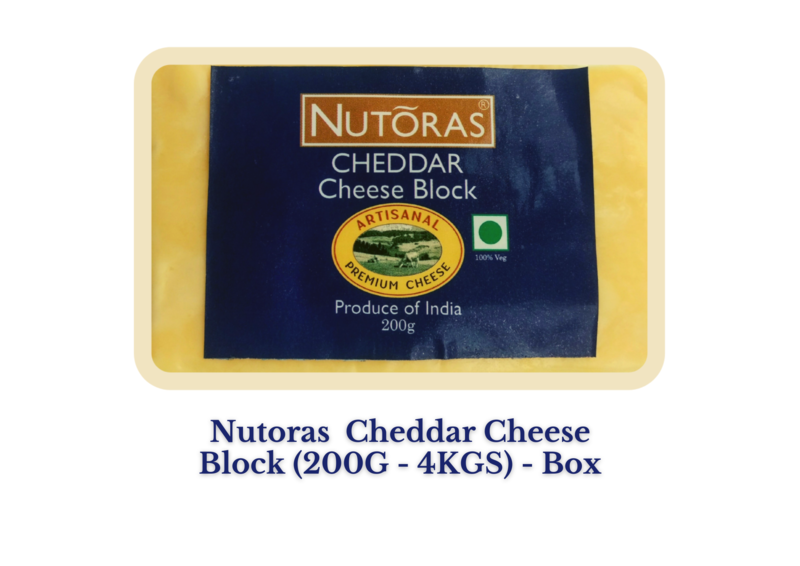 Nutoras Matured Cheddar Cheese Block (200G -4KG) Nutoras Matured Cheddar Cheese Block (200G -4KG)