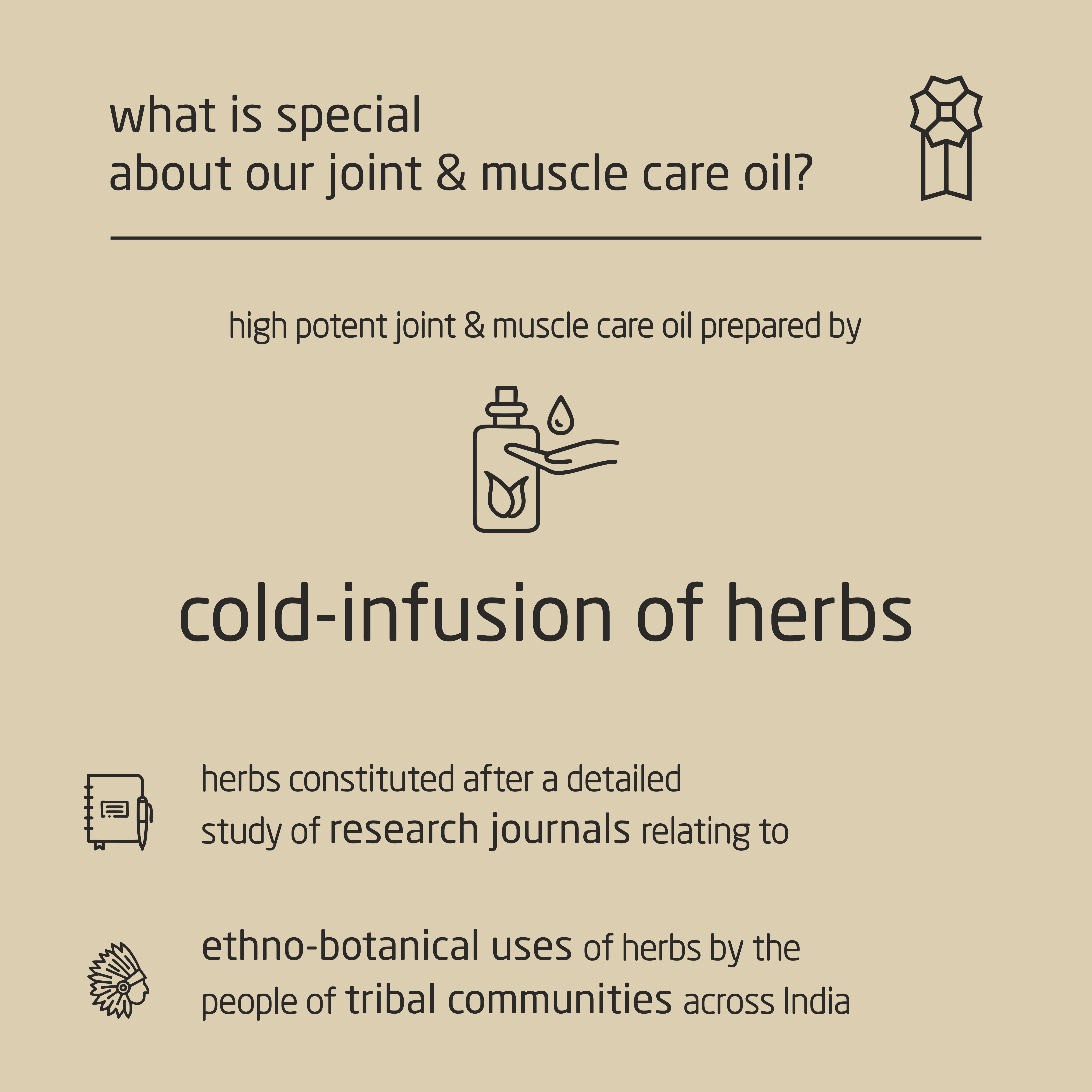 Premium Herbal Cold-Infused Joint & Muscle Care Oil - 100ml