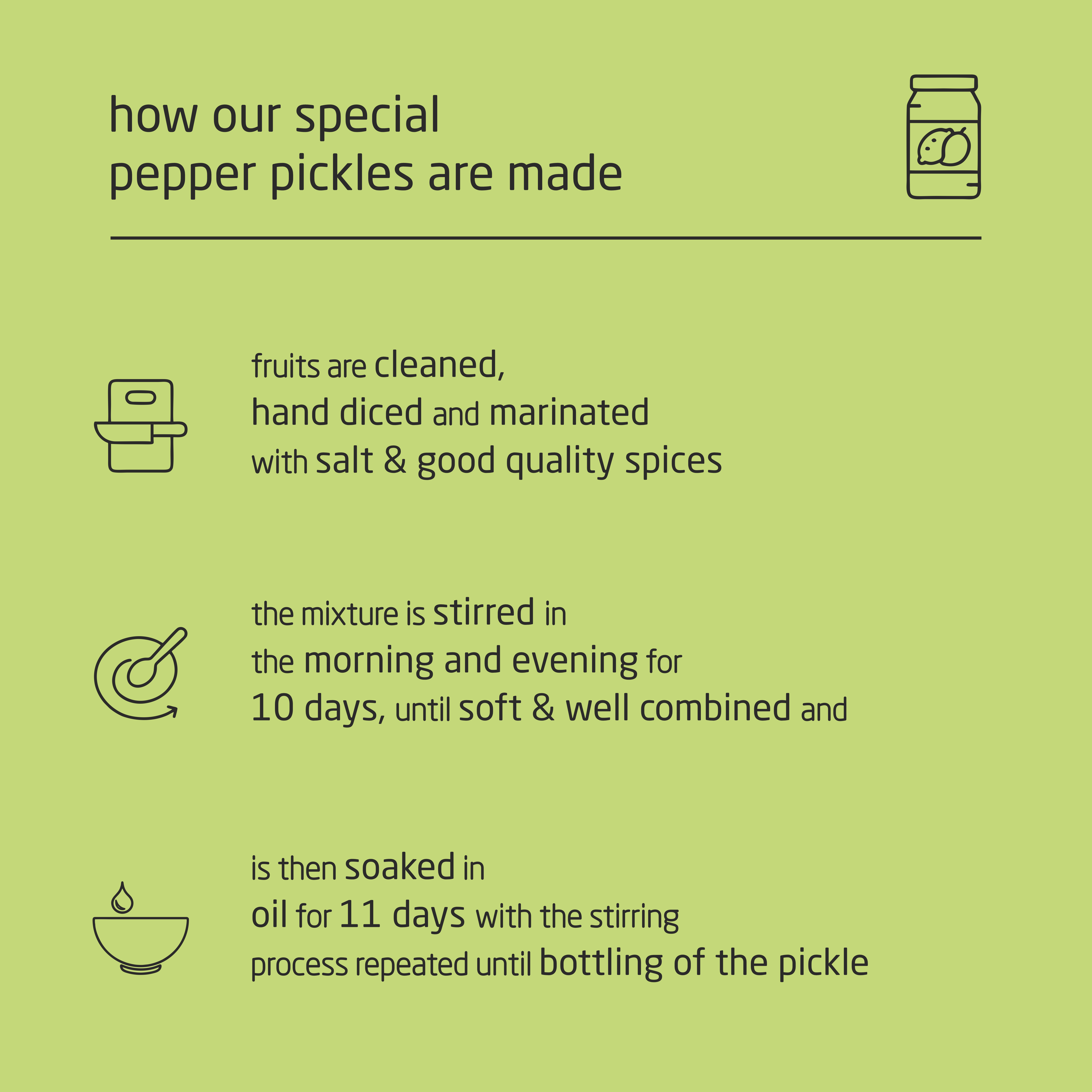 Premium Cold-Packed Pepper Raw-Mango Pickle – 185g Premium Cold-Packed Pepper Raw-Mango Pickle – 185g