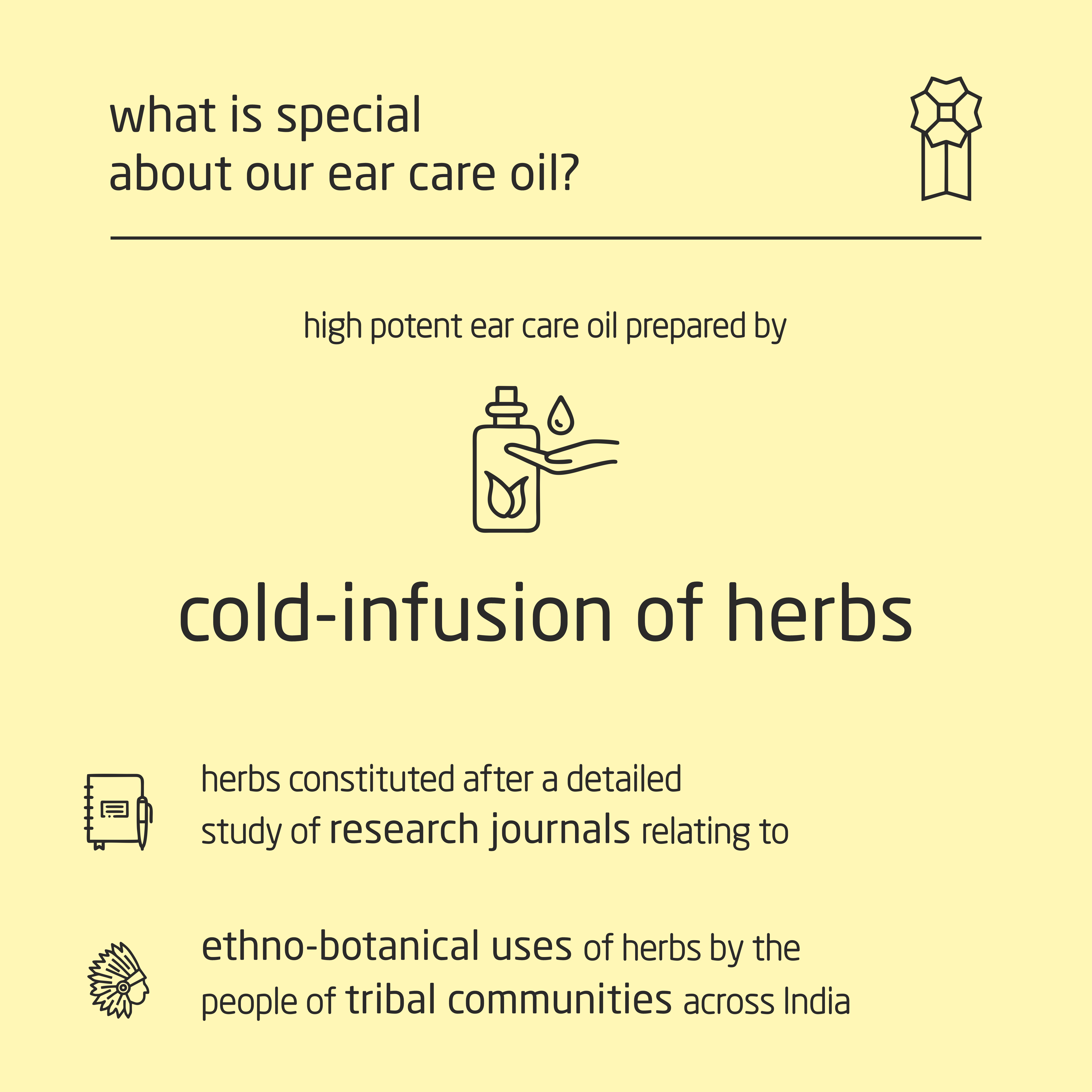 Premium Herbal Cold-Infused Ear Care Oil - 100ml
