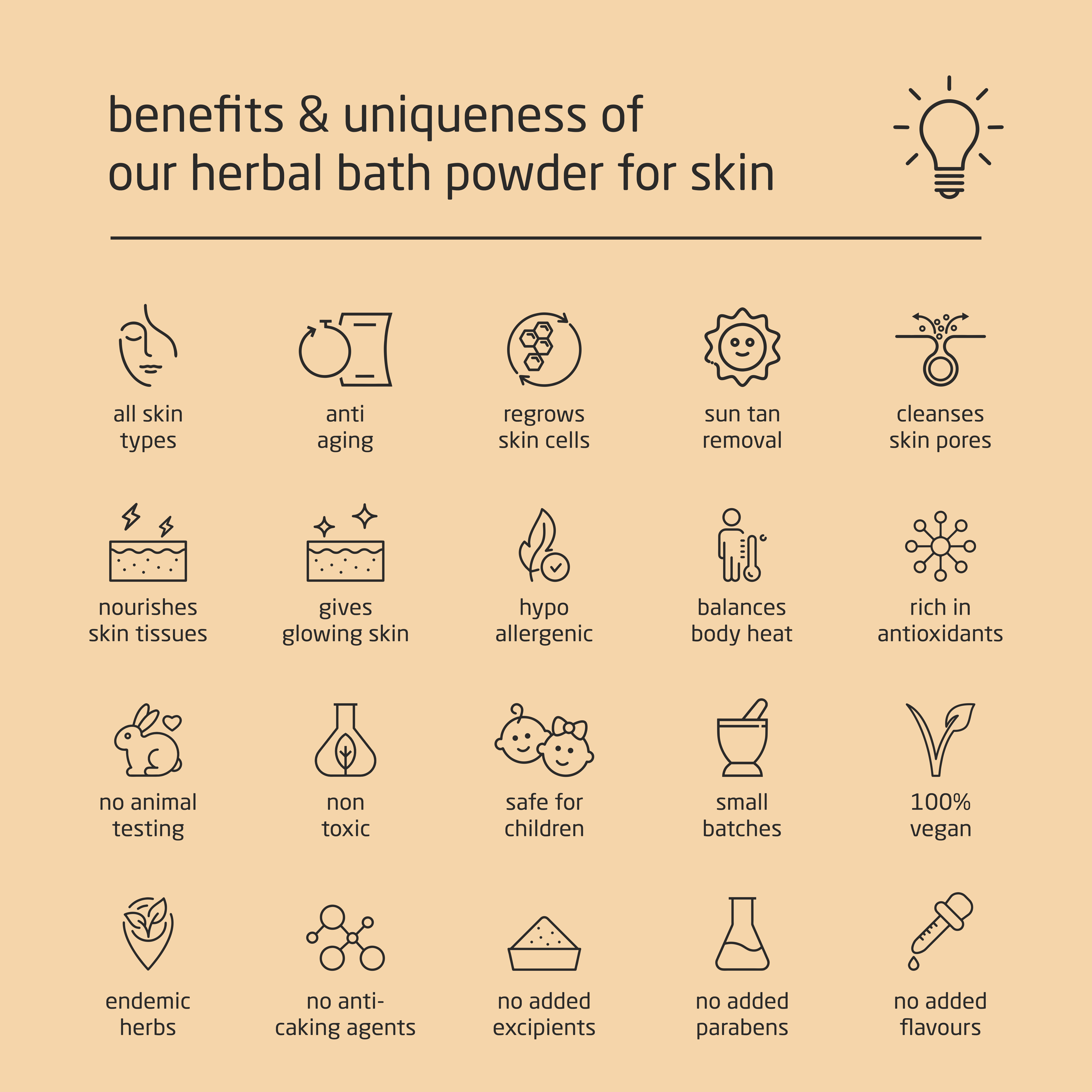 Super Premium Unisex Herbal Bath Powder for Skin - 500g