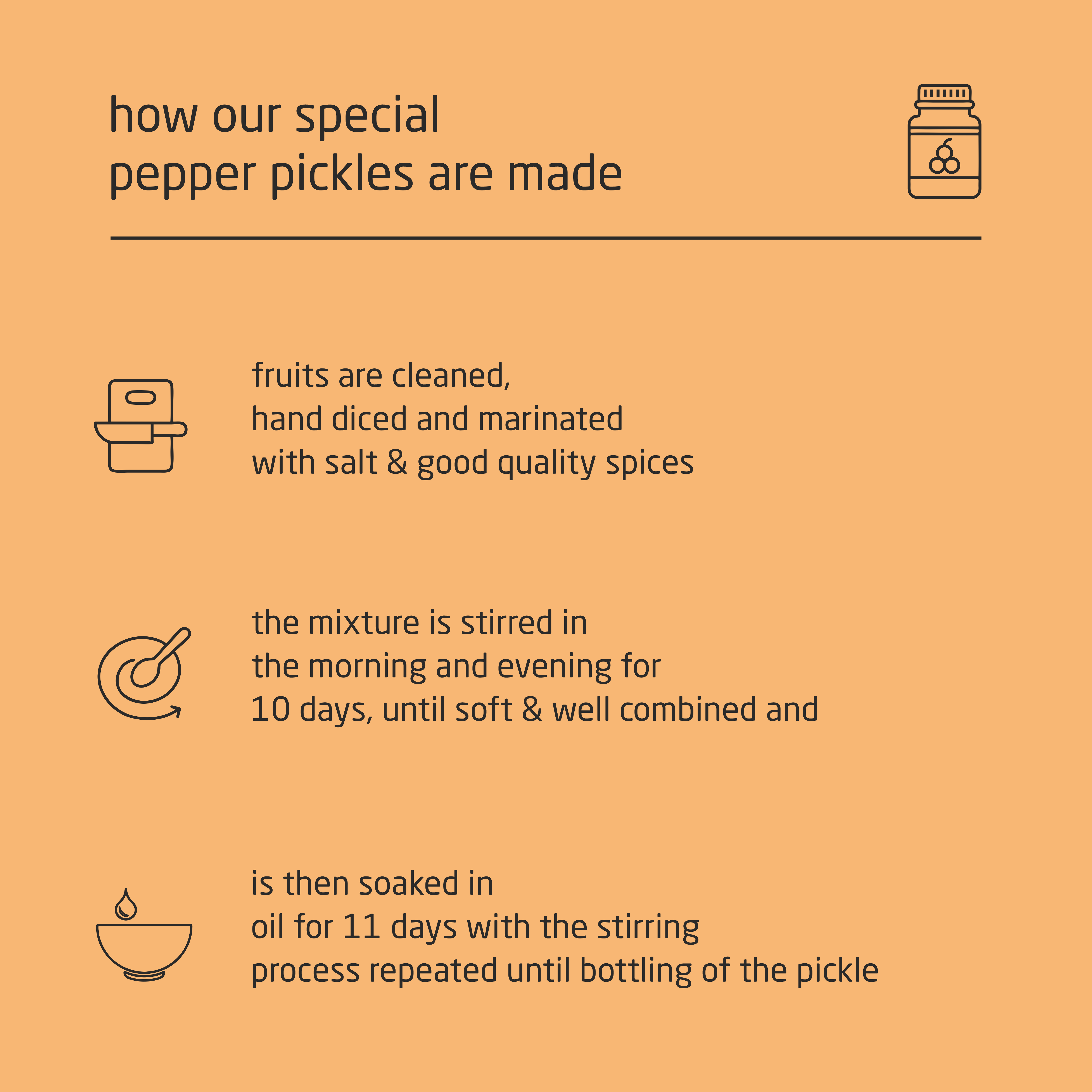 Premium Cold-Packed Pepper Sour-Orange Pickle – 185g