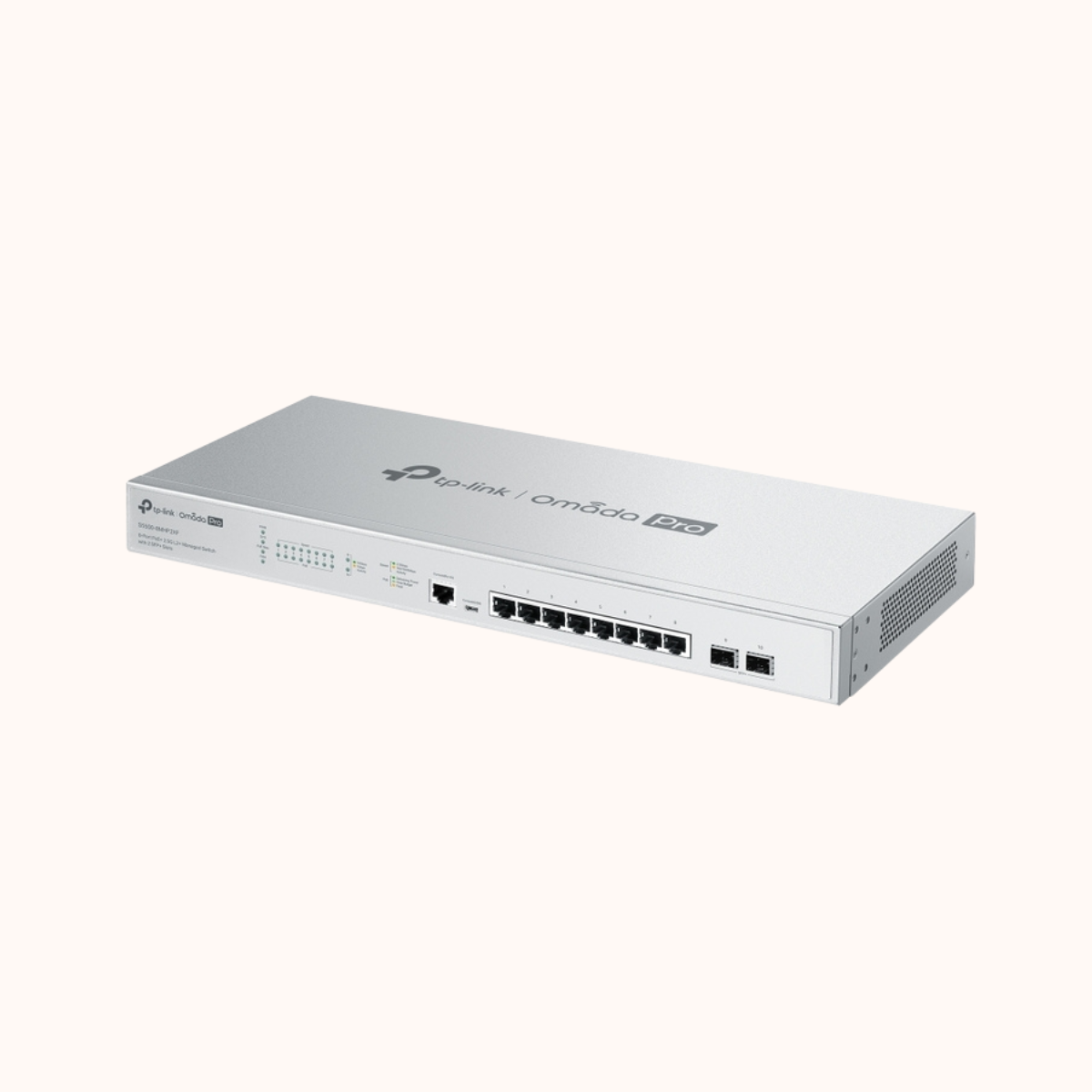 TP-Link Omada Pro 8-Port PoE+ 2.5G L2+ Managed Switch 2 SFP+ Slots-S5500-8MHP2XF