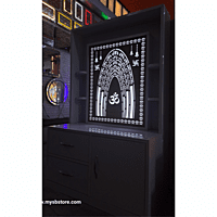 Om Mandir with Storage Space | Prime Wood Om Mandir with Storage Space | Prime Wood