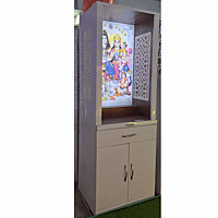 Shiv Parivar Mandir with Printed Acrylic and Storage Space - Sehrawat Brothers Shiv Parivar Mandir with Printed Acrylic and Storage Space - Sehrawat Brothers