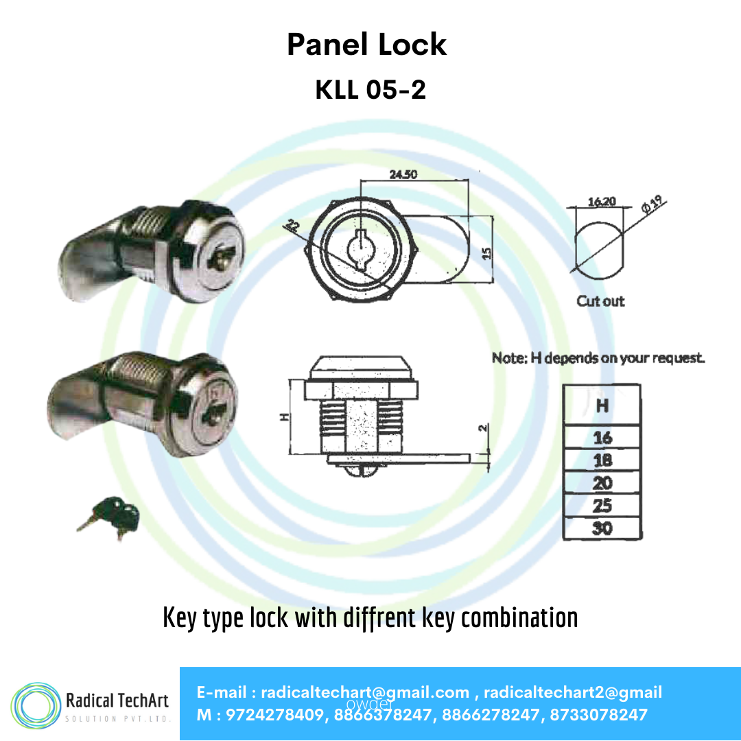 Panel Lock - KL 001, KL 001A, KLL 03, KLL 004,KLL 05-2