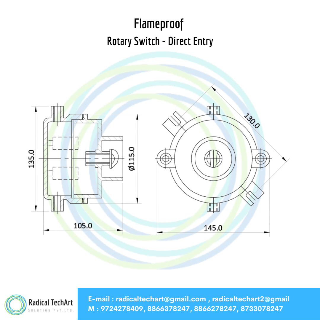Flameproof Rotary Switch - Direct Entry