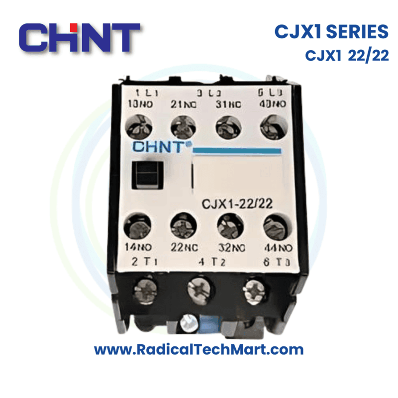 Chint CJX1 22/22 AC Contactor with 2NO + 2NC Contacts for Industrial Use