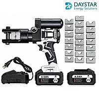 Cordless Hydraulic Cable Crimping Tool with 2×4.0Ah Batteries