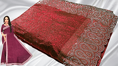 Vishva Space Silk Diwali Spl Saree - Red Green