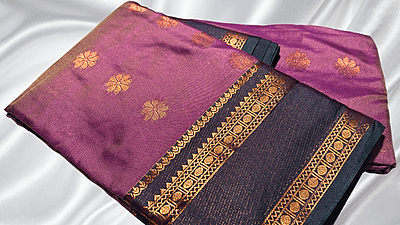 Retta Patta Diwali Pattu Saree - Onion Pink