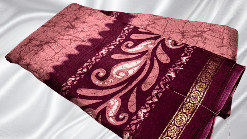 Binny Silk Sentosa Wave Saree - Peach