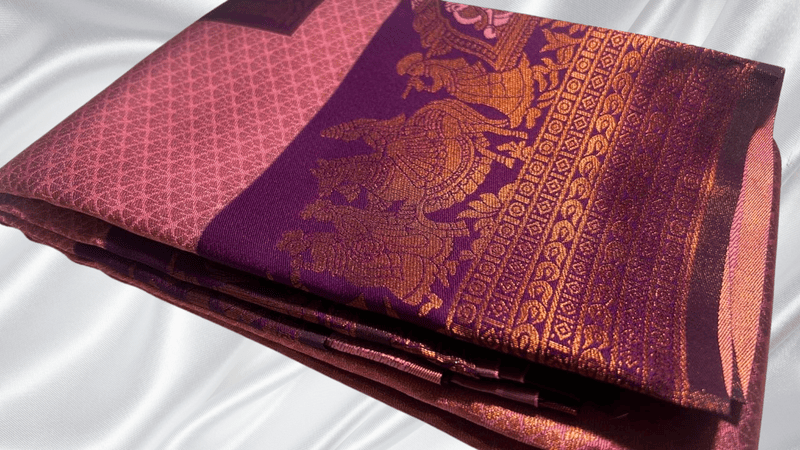 Pallak Design Silk Saree - Pink