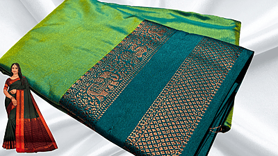 Kamakshi Soft Mysore Silk Saree - Green