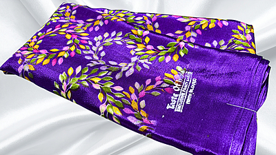 Butter Silk Soft Tiny Leaf Saree - Purple