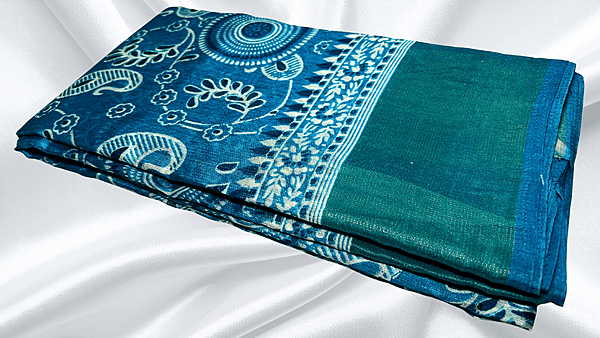 Zarina Pattu Soft Saree - Aqua