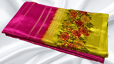 All The Best Gold Foil Saree - Pink All The Best Gold Foil Saree - Pink