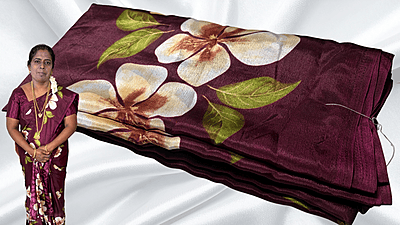 Fini Soft Flower Turkey Silk Saree - Dark Plum Fini Soft Flower Turkey Silk Saree - Dark Plum