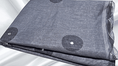 Linen Magic Kalamkari Design Saree - Gray