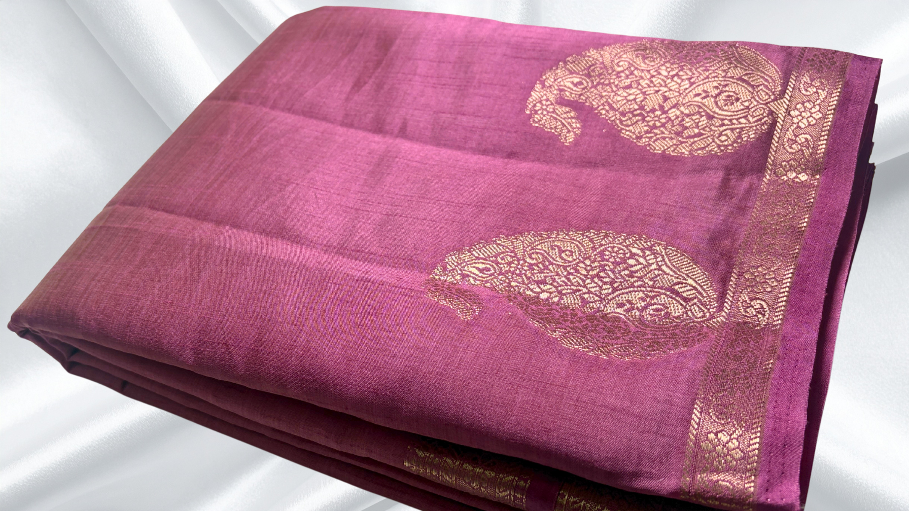 Sonal Tussar Gold Jari Silk Saree - Onion