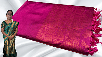 Bentex Border Kanchi Silk Saree - Pink Bentex Border Kanchi Silk Saree - Pink