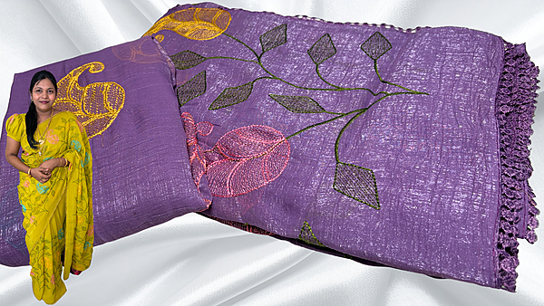 Mango Jal Soft Designer Fancy Saree - Lavendar