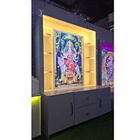 Sherawali Mata Puja Mandir Printed on Acrylic with Storage Space | Sehrawat Brothers Sherawali Mata Puja Mandir Printed on Acrylic with Storage Space | Sehrawat Brothers
