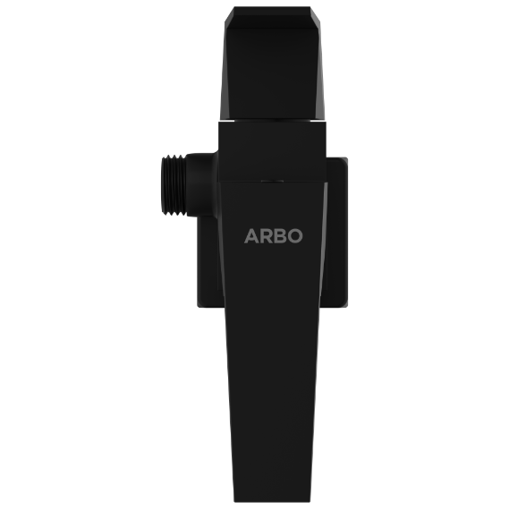 LV-MB-2007 2 Way Angle Cock With Wall Flange (Matt Black)