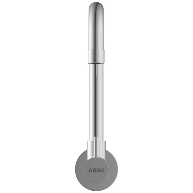 LX-1309 Sink Cock With Long Swinging Spout With Wall Flange (Wall Mounted Model)