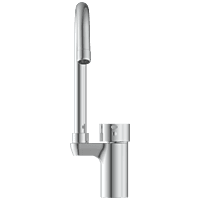 LX-1342 Single Lever Basin Mixer With Swinging Spout With Braided Hoses (Table Mounted Model)