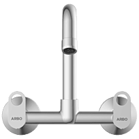 NE-1613 Sink Mixer With Swinging Spout With Connecting Legs With Wall Flange (Wall Mounted Model)