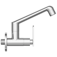 IX-2808 Sink Cock With Swinging Spout With Wall Flange (Wall Mounted Model)
