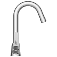 IX-2815 Center Hole Basin Mixer With Swinging Spout With Braided Hoses (Table Mounted Model)