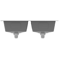 HMR-09 Double Bowl Kitchen Sink 37" x 18" x 10" Inch Hand Made