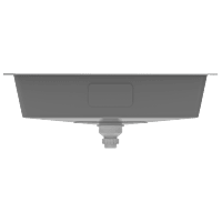 HMR-02 Single Bowl Kitchen Sink 21" x 18" x 9" Inch Hand Made