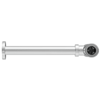 AC-36 Brass Round Bottle Trap With Long Wall Connection Pipe & Wall Flange