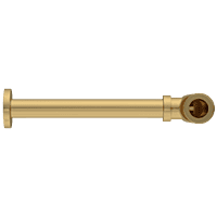 AC-GG-36 Brass Round Bottle Trap With Long Wall Connection Pipe & Wall Flange (Gold)