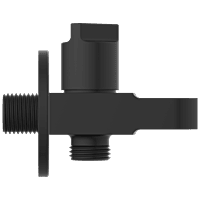 AC-MB-34 Wall Outlet With Shower Hook & Shutoff Valve (Matt Black)