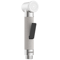 HF-01 Brass Round Health Faucet With Hook & 1.2 Mtr. S.S. Tube (Ivory)