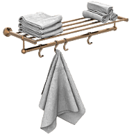 LE-RG-01 Towel Rack With Towel Holder & Hook (Rose Gold Finish)