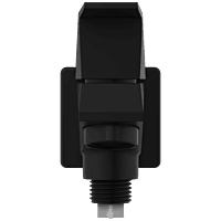 LV-MB-2006-B 2 Way Bib Tap Dual Flow With Wall Flange (Matt Black)