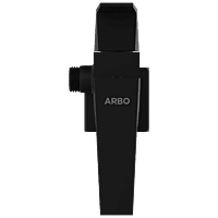 LV-MB-2007 2 Way Angle Cock With Wall Flange (Matt Black)