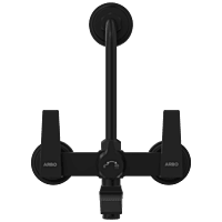 LV-MB-2020 Wall Mixer 2 In 1 With Connecting Legs With Wall Flange (Matt Black)