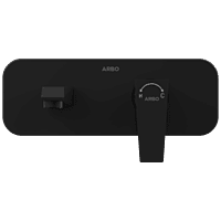 LV-MB-2029 Concealed Body For Single Lever Basin Mixer Wall Mounted With Exposed Part Kit, Consisting Of Operative Lever, Basin Spout & Wall Flange (Matt Black)