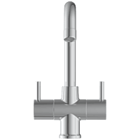 LX-1315 Center Hole Basin Mixer With Swinging Spout With Braided Hoses (Table Mounted Model)