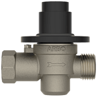 MP-MB-5221 Metropole Forged Brass WC Flush Valve 40mm (1.5" Inch) With Exposed Shut Off Provision & Round Plate (Matt Black)