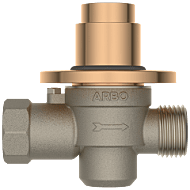 MP-RG-5221 Metropole Forged Brass WC Flush Valve 40mm (1.5" Inch) With Exposed Shut Off Provision & Round Plate (Rose Gold)