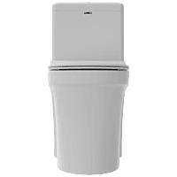 OPC-26111PP Cosmo Washdown One Piece Closet S Trap (9" Inch) With Soft Close Seat Cover, Hinges, Fixing Accessories Set and Accessories Set, Cistern Fittings