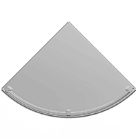 SF-06 Steel Corner Shelf 12" x 12" Inch