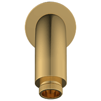 SHA-GG-37 Round Shape With 45° Bend For Wall Mounted Shower Arm With Wall Flange 12" Inch (Glossy Gold)